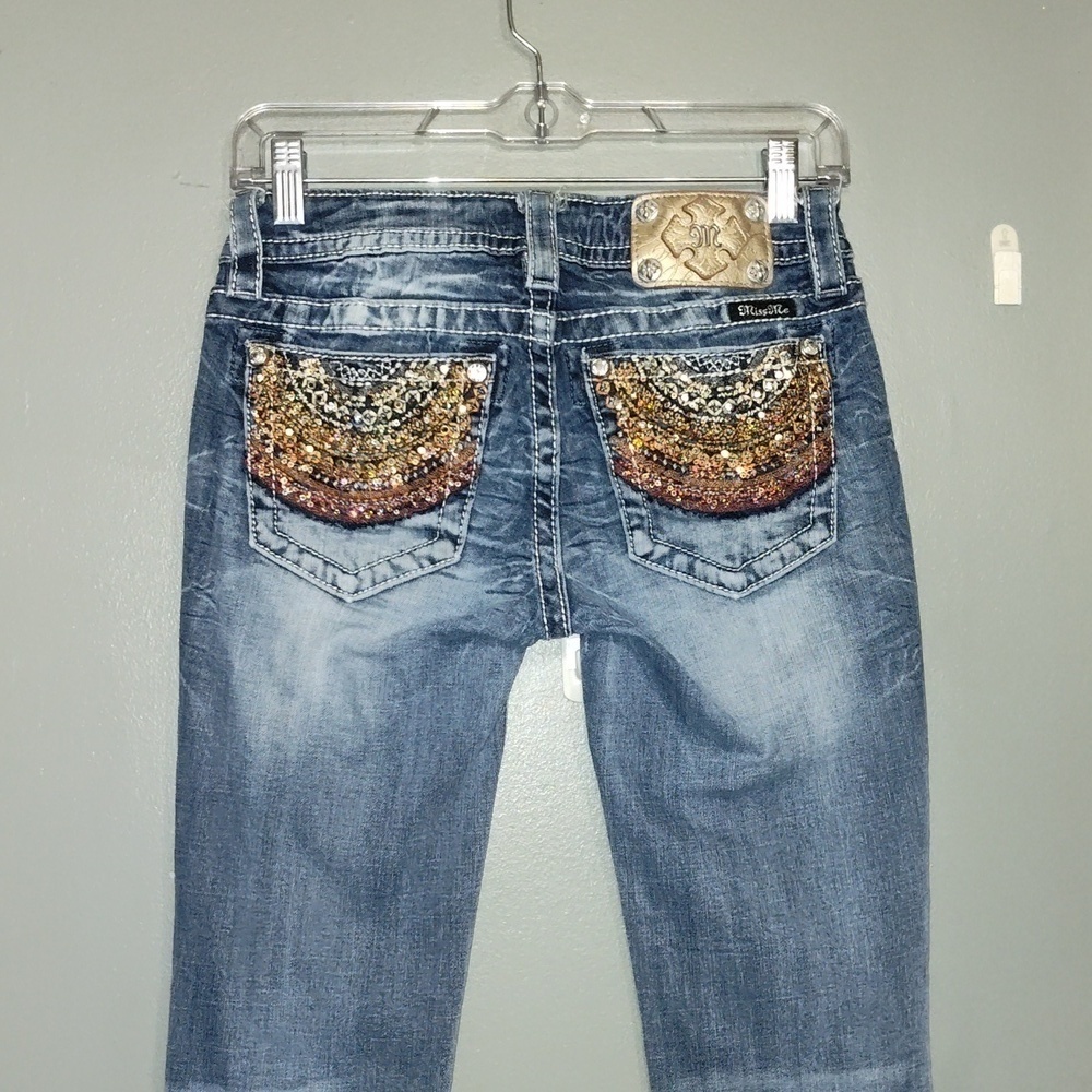 Miss me bootcut jeans embroidery pockets size 26